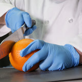 Stretch Synthetic Blue Vinyl Exam Gloves