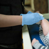 Stretch Synthetic Blue Vinyl Exam Gloves
