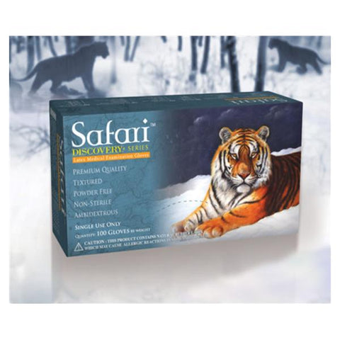 Safari® Powder Free Latex Exam Gloves